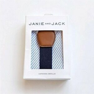 Janie and Jack Baby Boy 0-6 Months Striped Suspenders‎